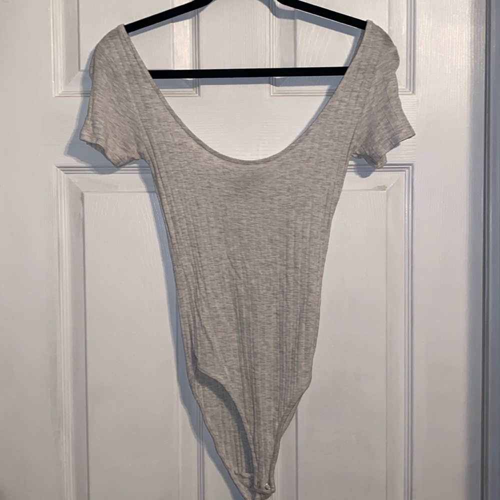 Grey Scoop neck Onesie